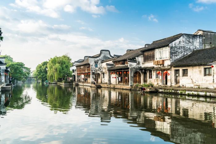 Cảnh quan thị trấn Nam Tầm, địa điểm du lịch Chiết Giang có nét kiến trúc độc đáo