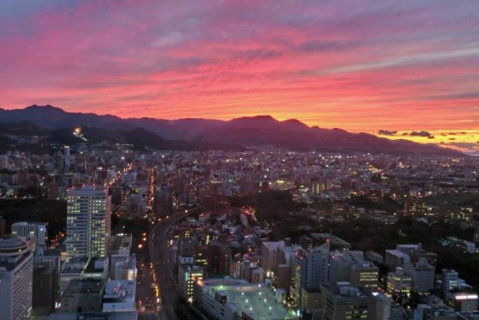 Du lịch Hokkaido tháng 7: Đài quan sát JR T38 Sapporo nhìn ra thành phố
