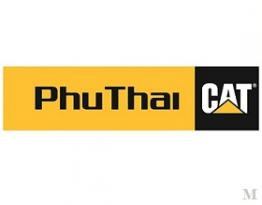 Máy ủi bánh xích Caterpillar đang hoạt động trên công trường xây dựng, thể hiện sức mạnh của CÔNG TY TNHH CÔNG NGHIỆP PHÚ THÁI