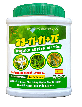 Phân bón lá 33-11-11 + TE của CÔNG TY TNHH NÔNG NGHIỆP XANH VÀ XANH