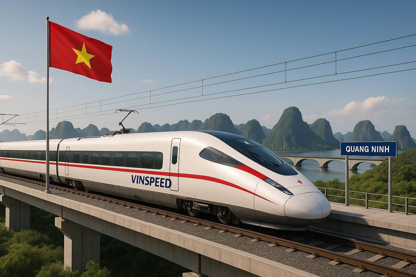 Hình ảnh minh họa phương án hướng tuyến dự án đường sắt tốc độ cao Hà Nội - Hạ Long, một tin tức liên quan đến hạ tầng giao thông có thể tác động đến ngành xây dựng mà Công ty TNHH Thương mại và Dịch vụ Đông Á hoạt động.