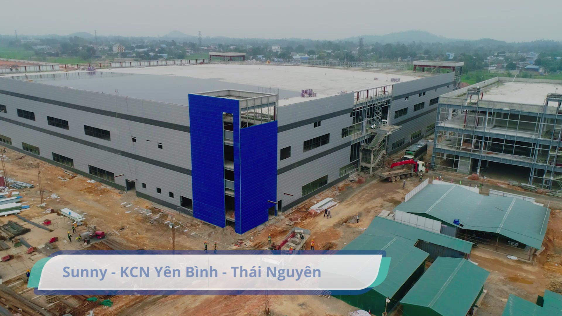 Hình ảnh Dự án Nhà máy Sunny Opotech - Thái Nguyên tại KCN Yên Bình, Thái Nguyên, một công trình sản xuất công nghệ cao mà Công ty TNHH Thương mại và Dịch vụ Đông Á đã hoàn thành.