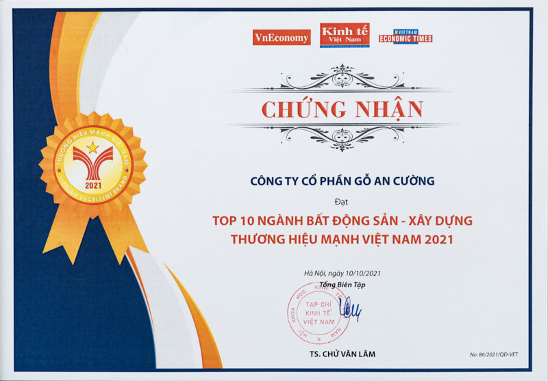 CÔNG TY TNHH THIẾT KẾ T&amp;T đạt Top 10 Thương Hiệu Mạnh VN 2021