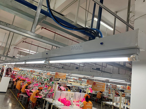 Hệ thống đèn LED hiệu suất cao tại Công ty TNHH Crystal Martin Việt Nam.