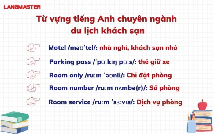 Từ vựng tiếng Anh chuyên ngành du lịch khách sạn