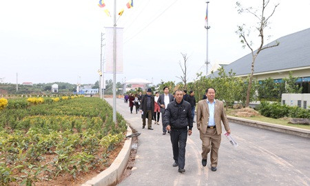 Khuôn viên xanh mát của CÔNG TY TNHH AN LẠC VIÊN INDEVCO THÁI NGUYÊN được các đại biểu tham quan