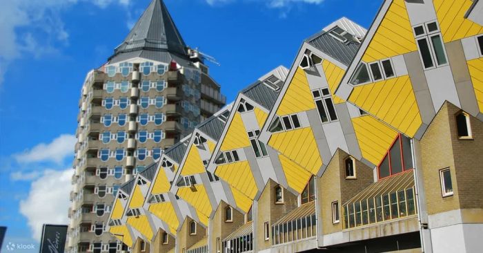 Nhà hình khối Cube Houses, biểu tượng kiến trúc hiện đại độc đáo của Rotterdam