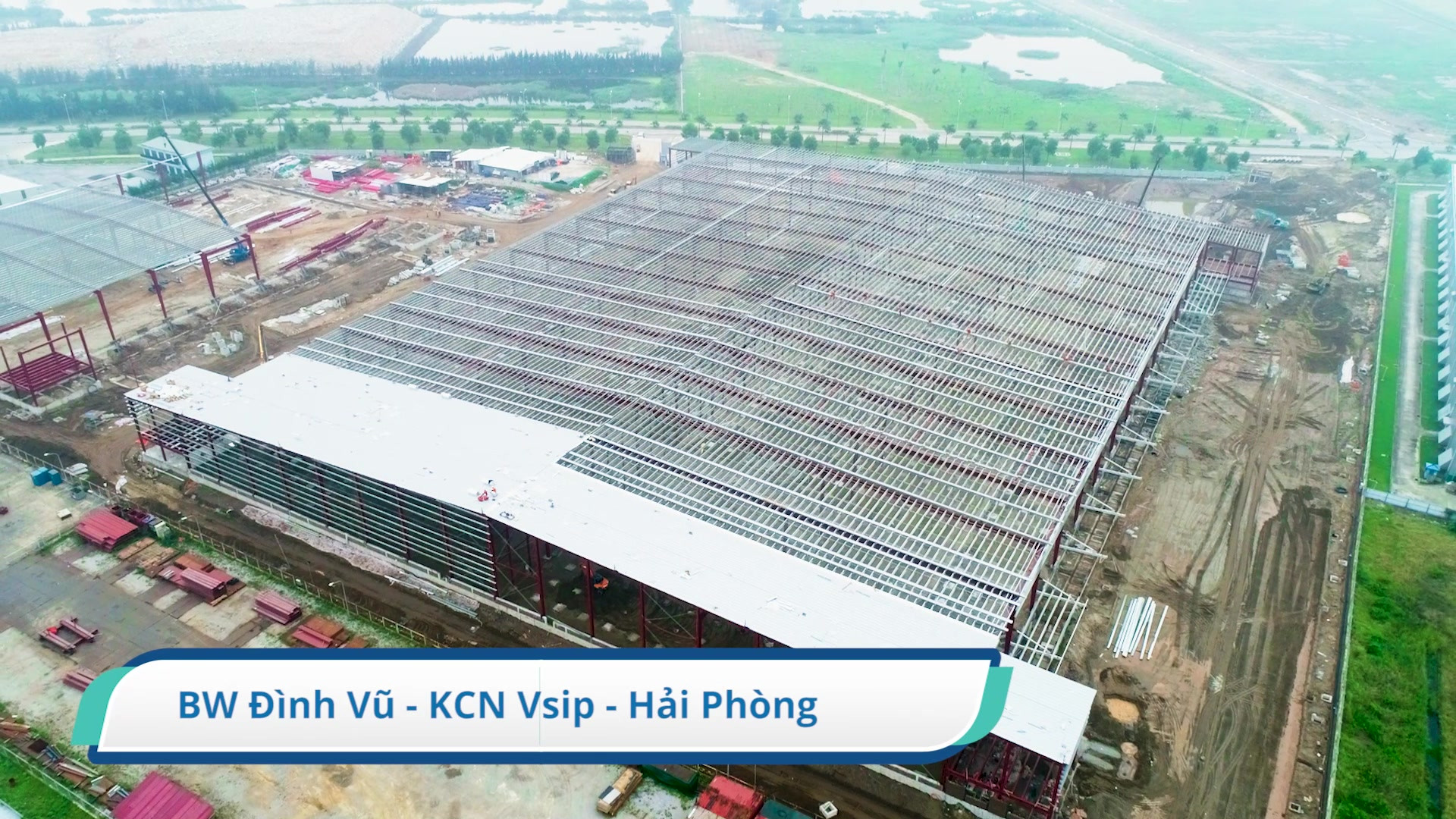 Hình ảnh Dự án BW Đình Vũ - Hải Phòng tại KCN VSIP, Hải Phòng, sử dụng Tôn Bluescope Colorbond Ultra Active do Công ty TNHH Thương mại và Dịch vụ Đông Á cung cấp.