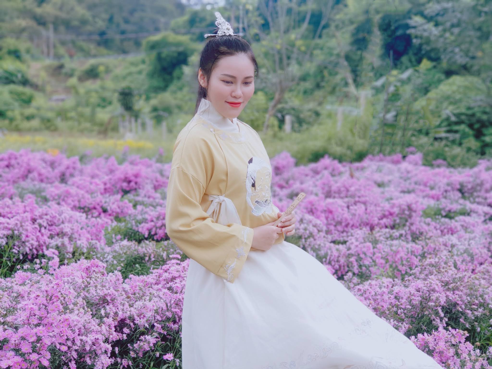 Vườn hoa thạch thảo tím Đà Lạt