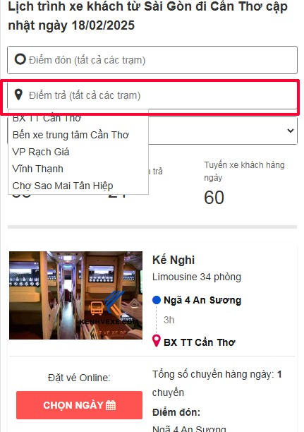 Ảnh minh họa lọc điểm trả