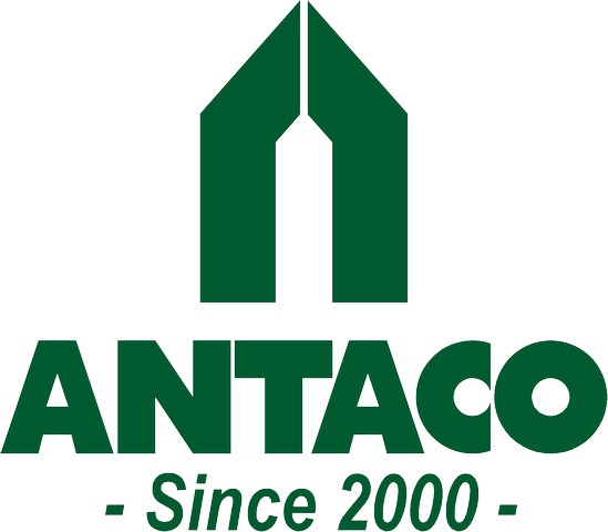 Logo Antaco, đối tác của Công ty TNHH Thương mại và Dịch vụ Đông Á, chuyên về các giải pháp xây dựng và công nghiệp.