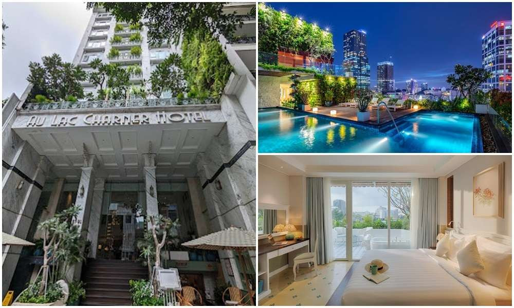 Au Lac Charner Hotel, khách sạn 4 sao Quận 1 có hồ bơi sân thượng với tầm nhìn toàn cảnh Bitexco