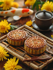 Bánh Trung Thu và trà hoa cúc, một sự kết hợp hoàn hảo để thưởng thức trong không gian vườn hoa cúc