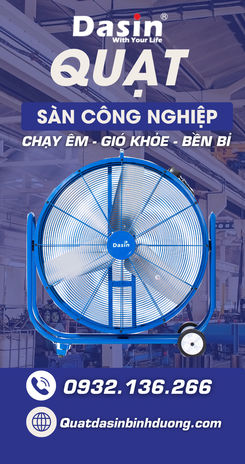 Quạt sàn công nghiệp thổi xa, mát sâu, siêu bền từ CÔNG TY TNHH AN CƠ BÌNH DƯƠNG