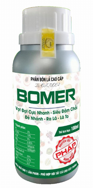 BOMER, phân bón lá kích thích sinh trưởng của CÔNG TY TNHH NÔNG NGHIỆP XANH VÀ XANH