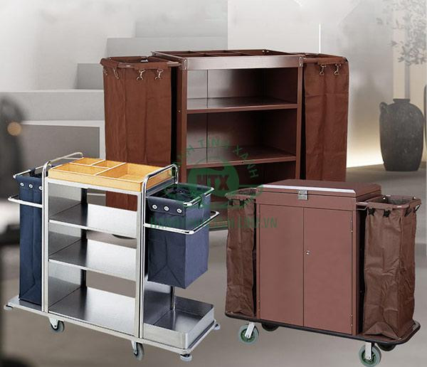 Các mẫu xe dọn phòng khách sạn inox đa dạng tại Hành Tinh Xanh