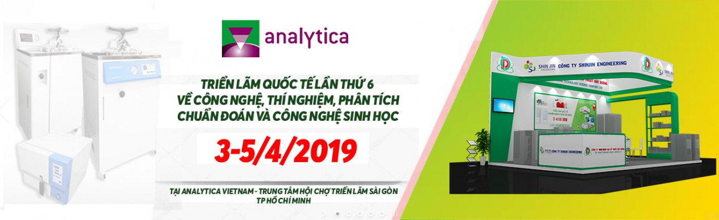 Gian hàng trưng bày của công ty tnhh khoa học kỹ thuật đức dương tại triển lãm Analytica Vietnam, giới thiệu sản phẩm và tương tác với khách hàng tiềm năng