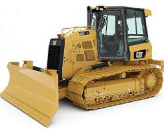 Máy ủi công trình Caterpillar đang thực hiện công việc san lấp mặt bằng tại một khu vực xây dựng lớn, minh họa năng lực cung cấp của CÔNG TY TNHH CÔNG NGHIỆP PHÚ THÁI