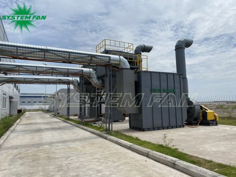 Cấu trúc bên trong của một hệ thống lọc bụi do công ty tnhh system fan việt nam thiết kế, minh họa công nghệ