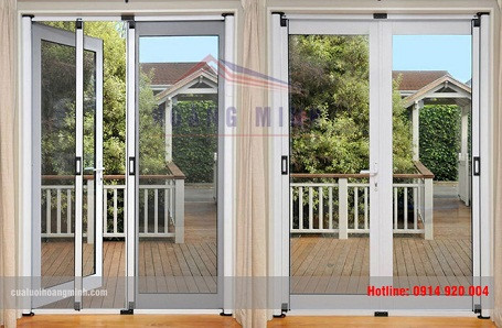 Cửa lưới chống muỗi dạng cánh mở linh hoạt, giải pháp an toàn từ Công ty TNHH Thương Mại Hoàng Minh