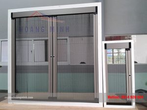 Cửa lưới chống muỗi dạng xếp cao cấp từ Công ty TNHH Thương Mại Hoàng Minh, thiết kế hiện đại