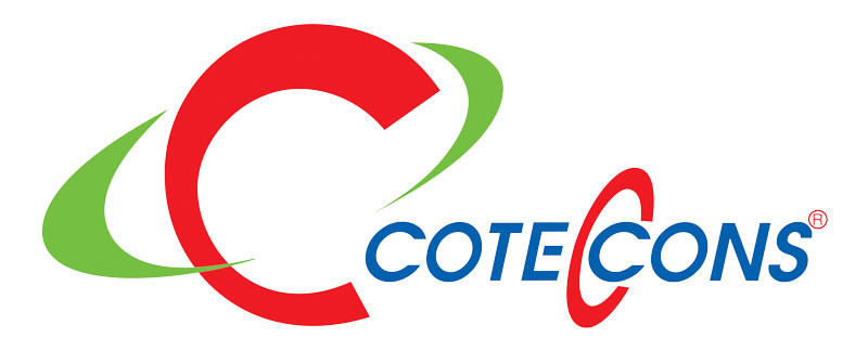 Logo Coteccons, đối tác tổng thầu hàng đầu của Công ty TNHH Thương mại và Dịch vụ Đông Á, cùng thực hiện nhiều dự án lớn.