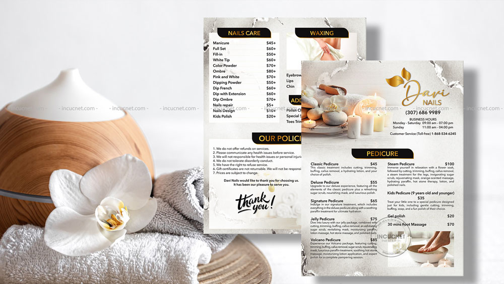 Menu spa mẫu 17