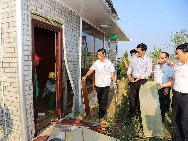 Chủ tịch UBND thành phố Nguyễn Văn Tùng kiểm tra tình hình thực hiện dự án tại CÔNG TY TNHH LIÊN HỢP ĐẦU TƯ THÂM VIỆT, KCN An Dương