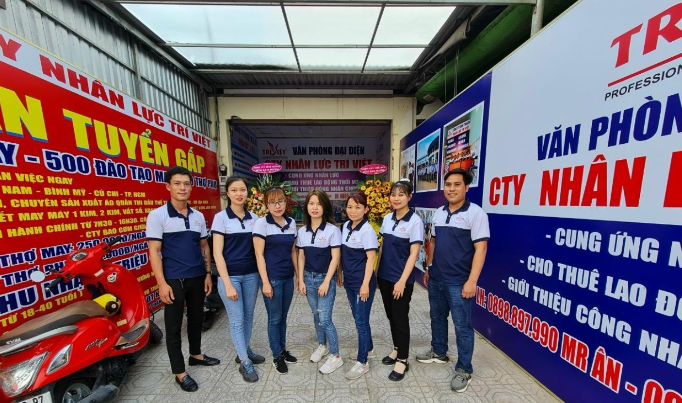 Hình ảnh văn phòng CÔNG TY TNHH TM&DV NHÂN LỰC TRÍ VIỆT, thể hiện sự chuyên nghiệp trong cung ứng lao động tại Đồng Nai