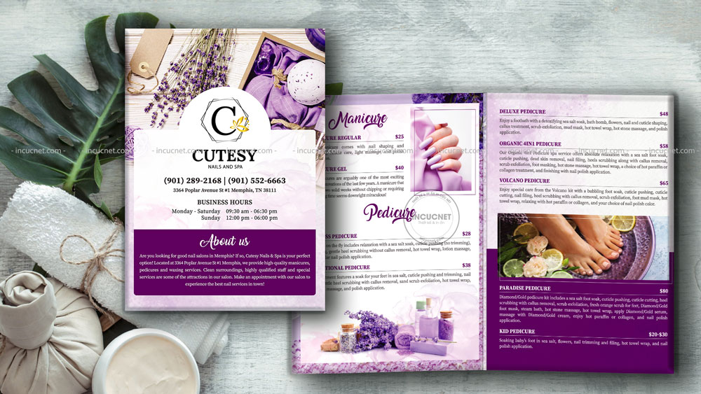 Menu spa mẫu 18