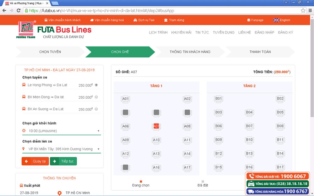 đặt vé xe phương trang online 3