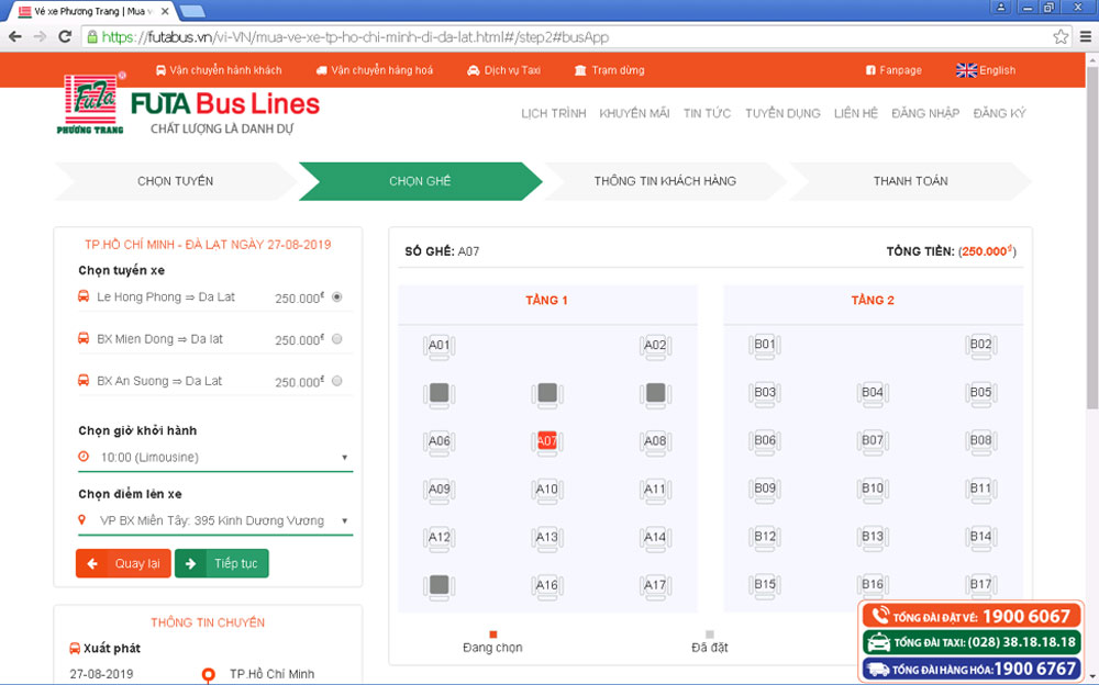 Đặt vé xe Phương Trang online 3