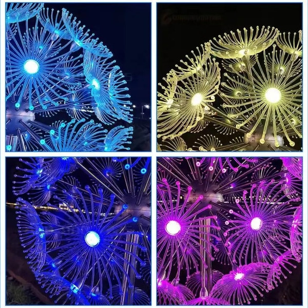Đèn LED hoa bồ công anh rực sáng với ánh sáng đa màu sắc ấn tượng