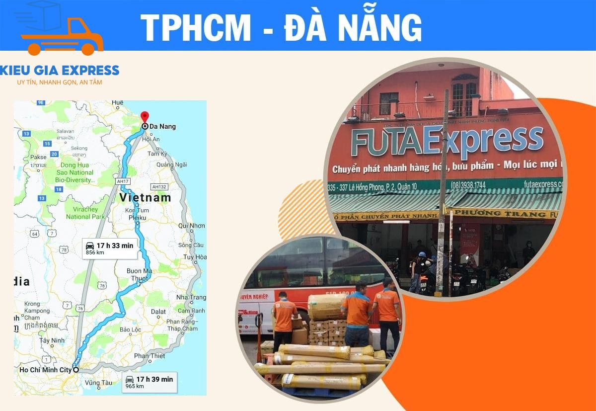 Dịch vụ vận chuyển hàng hóa FUTA Express trên tuyến xe Phương Trang Sài Gòn Đà Nẵng