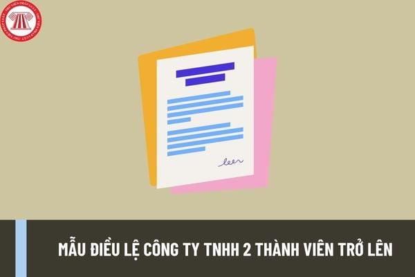 Giấy chứng nhận đăng ký doanh nghiệp và Mẫu Điều lệ Công ty TNHH 2 thành viên kèm hồ sơ pháp lý
