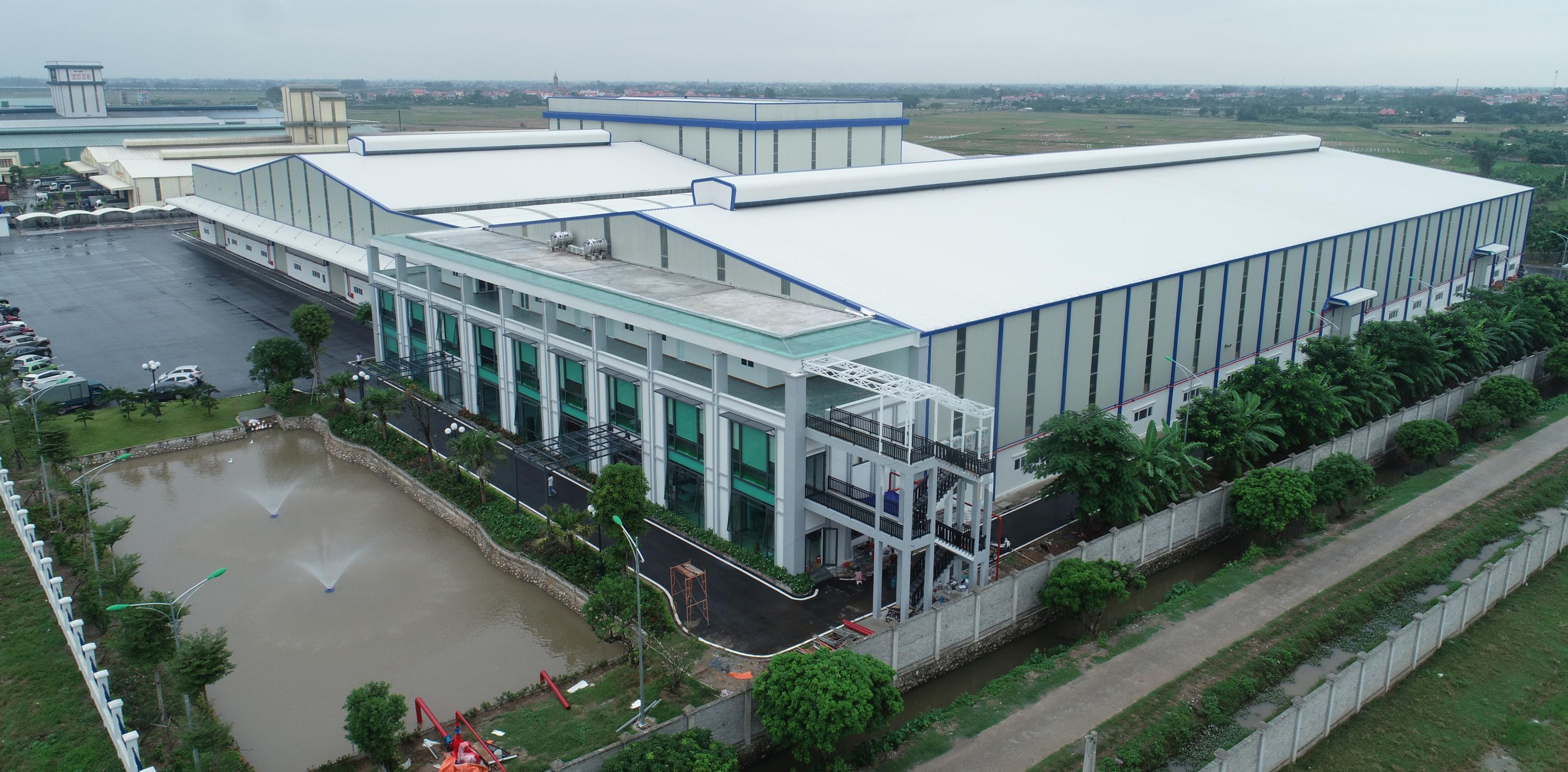 Hình ảnh Nhà máy Chế biến Nông sản Thực phẩm Hưng Việt tại Cụm CN Quang Vinh, Ân Thi, Hưng Yên, một dự án đặc thù của Công ty TNHH Thương mại và Dịch vụ Đông Á.