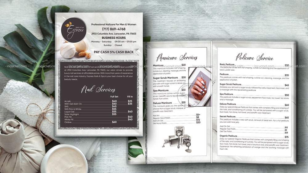 Menu spa mẫu 19