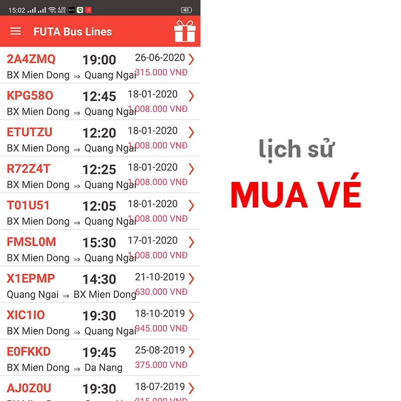 FUTA Bus: Đặt vé xe Phương Trang online ngay trên điện thoại