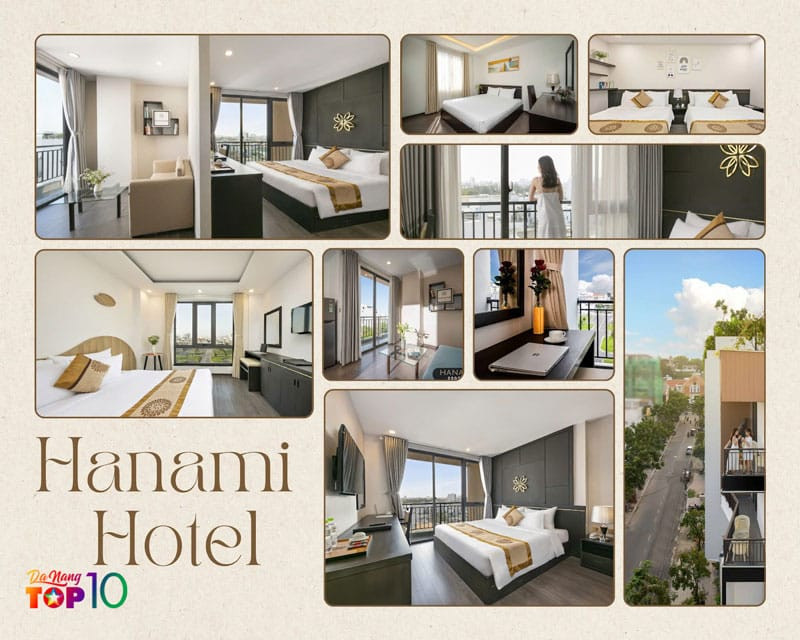 Hanami Hotel Danang với sảnh đón tiếp khách hiện đại