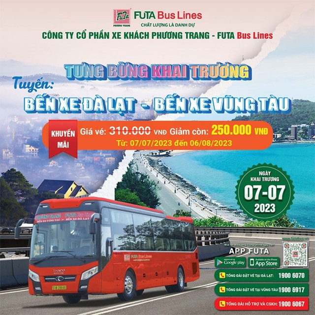 Hình ảnh xe Phương Trang Vũng Tàu - Đà Lạt
