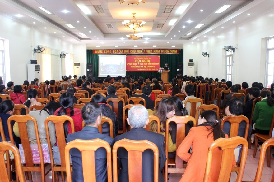 Hội trường lớn sang trọng tại Khách sạn Giao Tế Cao Bằng, sẵn sàng cho sự kiện