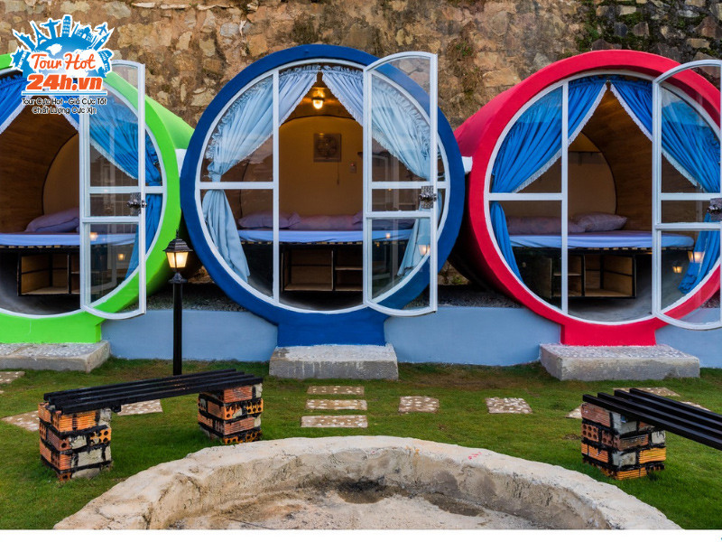Homestay hình tròn độc đáo giữa vườn hoa Happy Land Mộc Châu