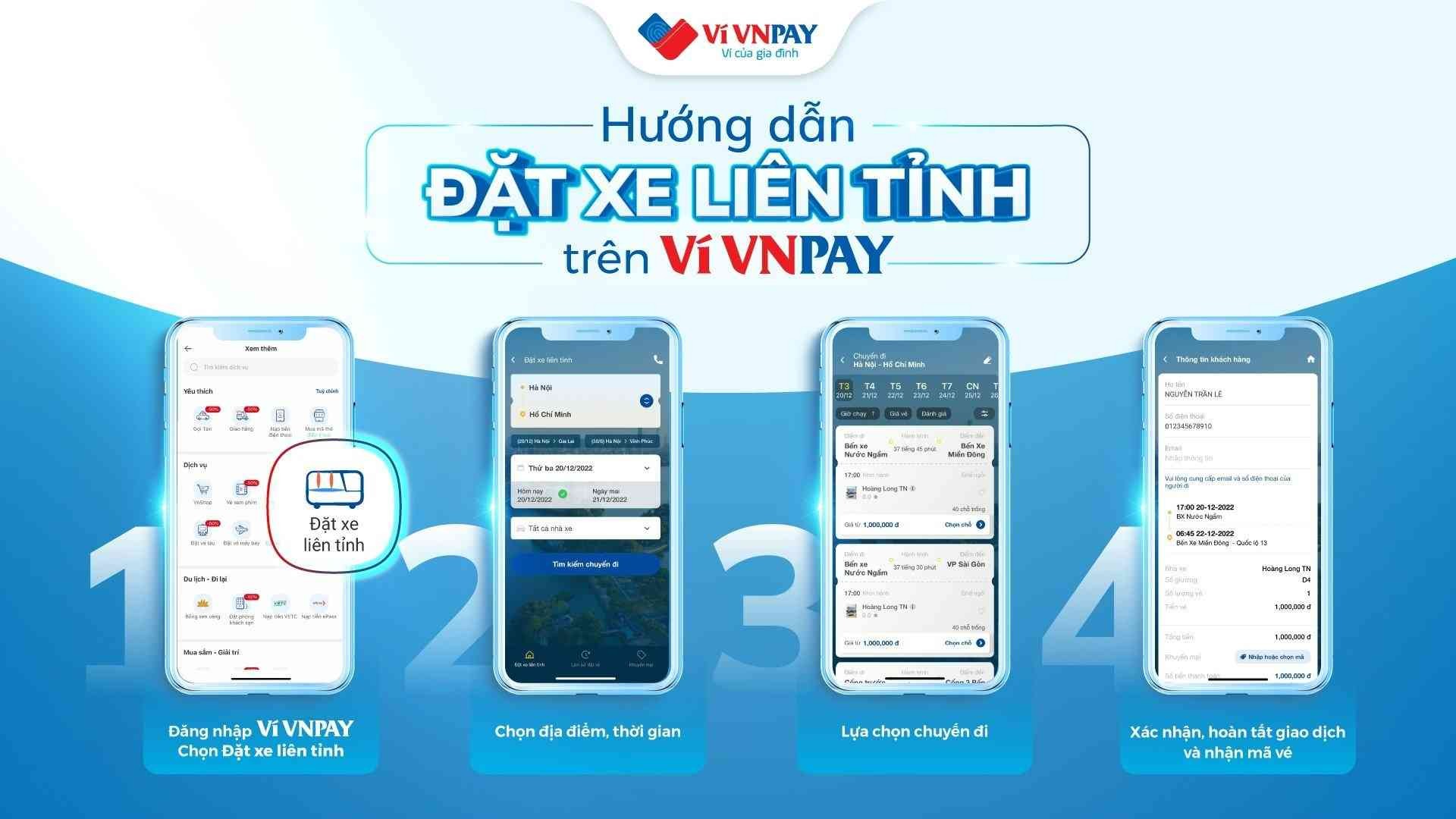 Hướng dẫn đặt vé xe Phương Trang qua ví VNPAY