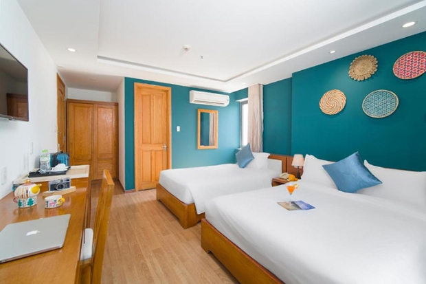 Thiết kế phòng nghỉ ấm cúng, sang trọng tại Merry Land Hotel Da Nang, lựa chọn khách sạn trung tâm Đà Nẵng giá rẻ tuyệt vời