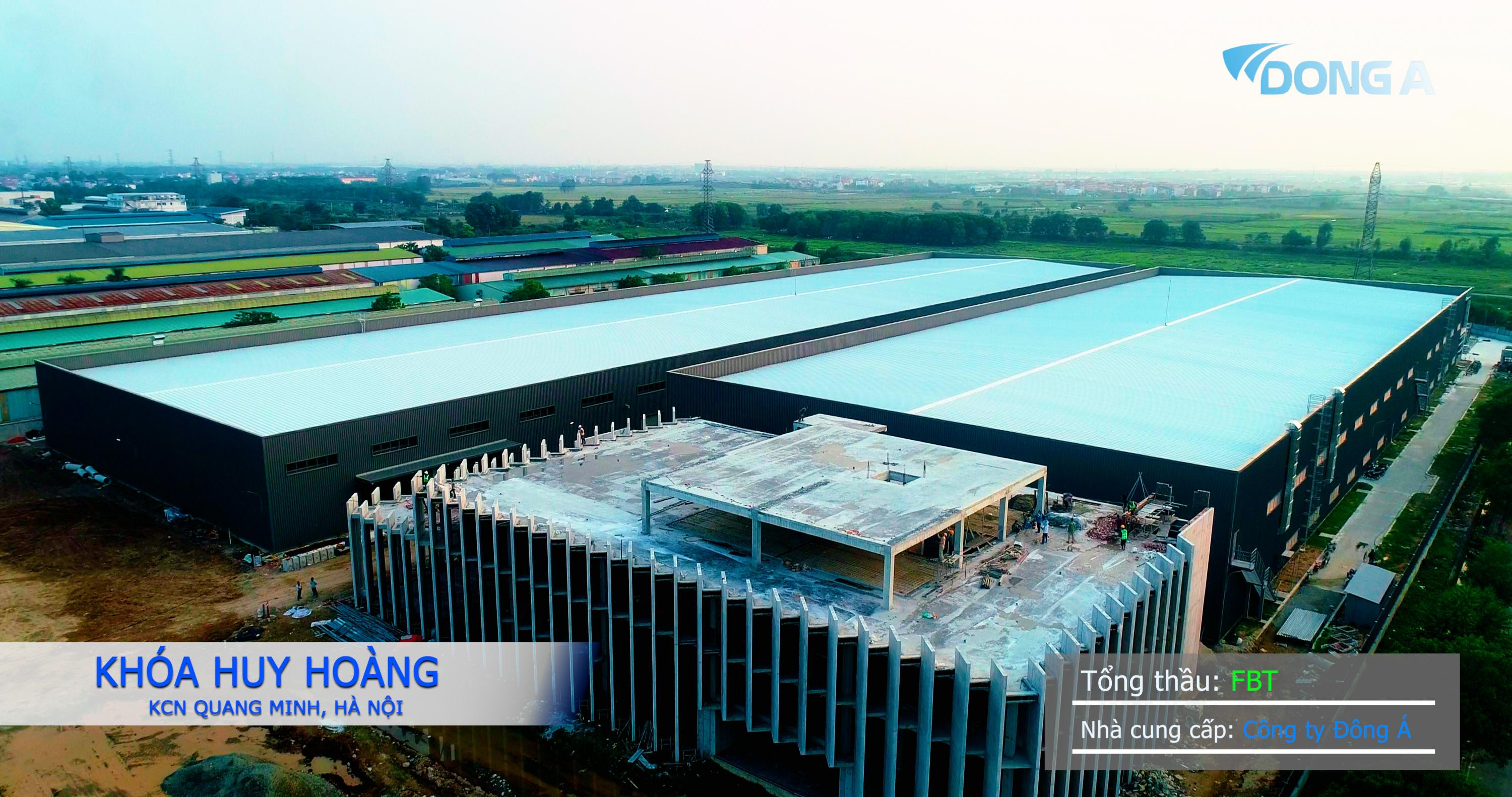 Hình ảnh nhà máy Khóa Huy Hoàng tại KCN Quang Minh, Hà Nội, một trong những công trình mà Công ty TNHH Thương mại và Dịch vụ Đông Á đã và đang thực hiện.