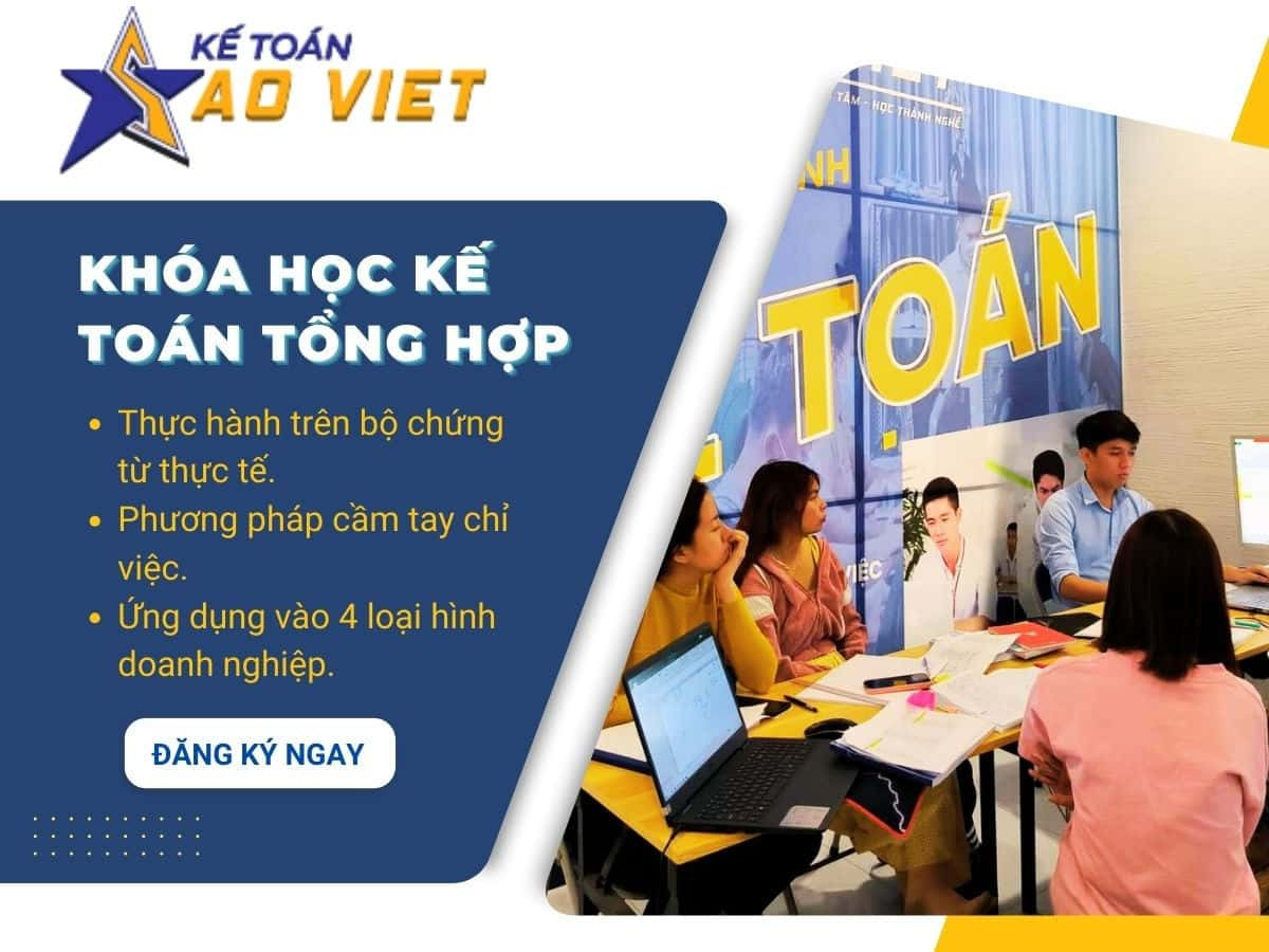 CÔNG TY TNHH KẾ TOÁN SAO VIỆT đào tạo khóa học kế toán tổng hợp chuyên sâu