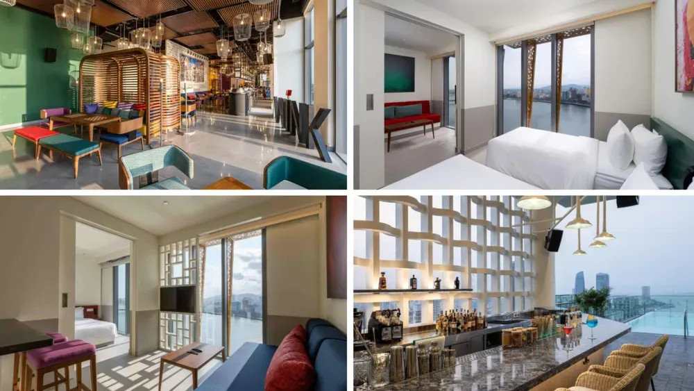 Không gian nội thất hiện đại và tối giản tại Wink Hotel, mang đến trải nghiệm lưu trú tinh tế ở Đà Nẵng