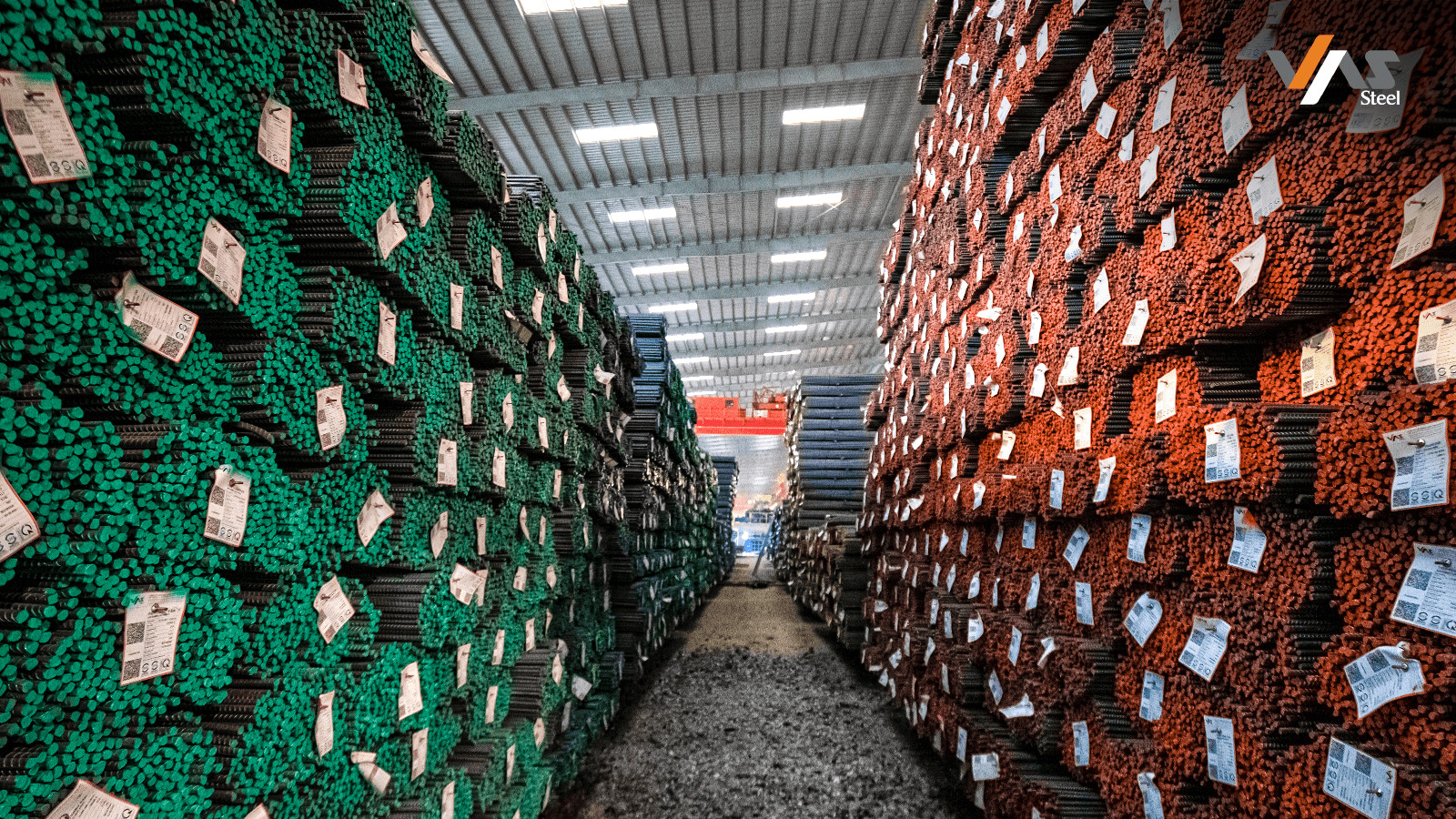 Kho thép thành phẩm của CÔNG TY TNHH THÉP AN HƯNG TƯỜNG