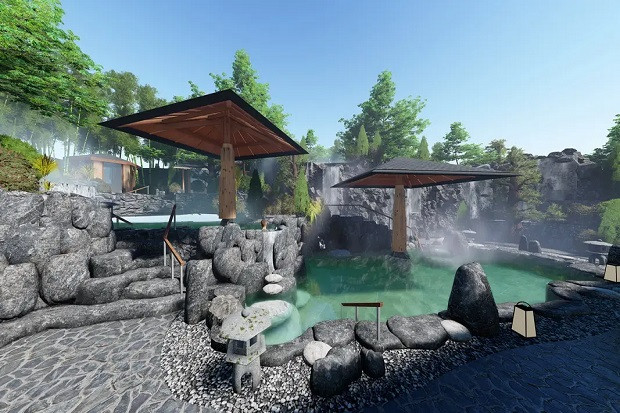 Khu nghỉ dưỡng Kawara My An Onsen Resort có hồ nước nóng