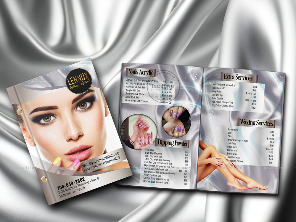 Menu spa mẫu 9